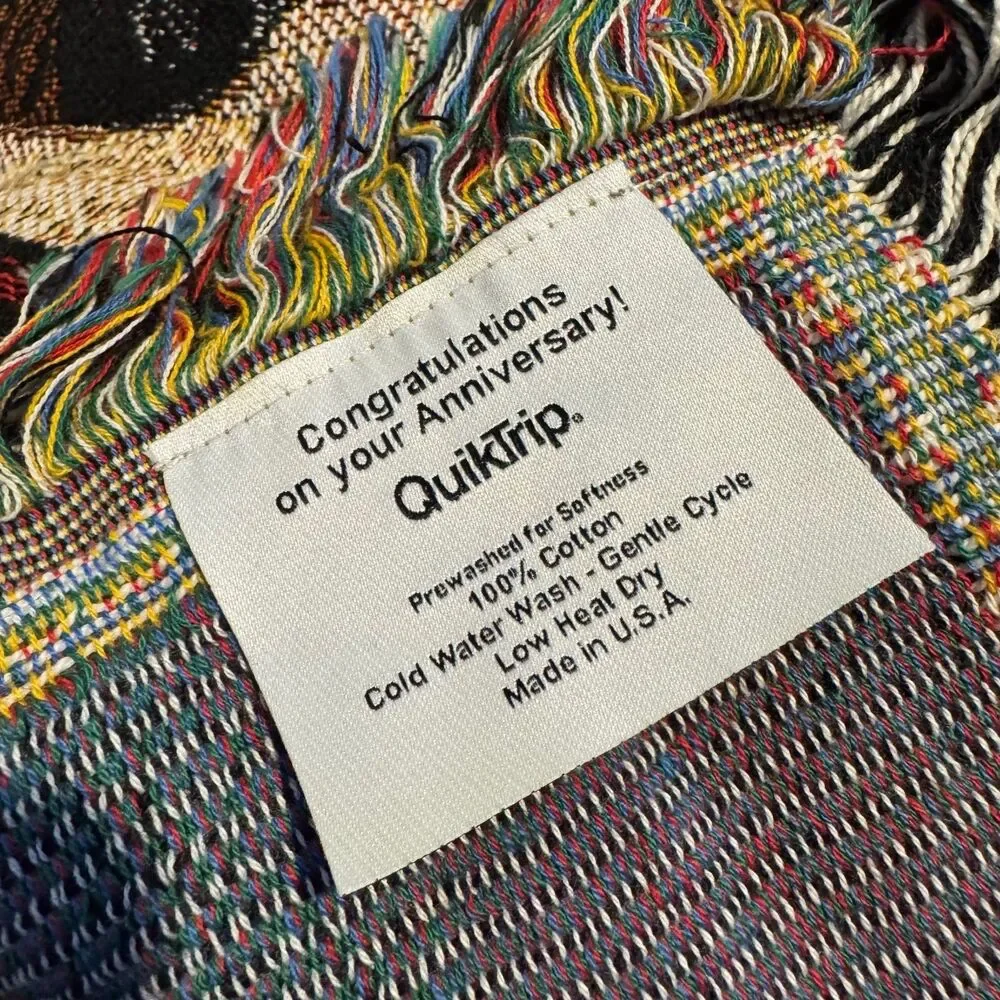 QuikTrip Woven Blanket Throw Tapestry Retro 1958 First Location QT Gas Promo NEW